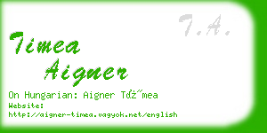 timea aigner business card